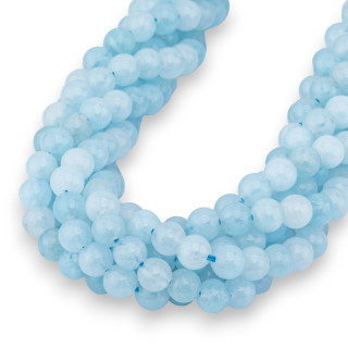 Jade-Aquamarin, klar, rund, glatt, 06 mm