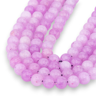 Jade Lavender Clear Round Smooth 08mm
