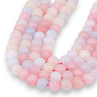 Jade Multicolor Morganita Transparente Redondo Liso 08mm
