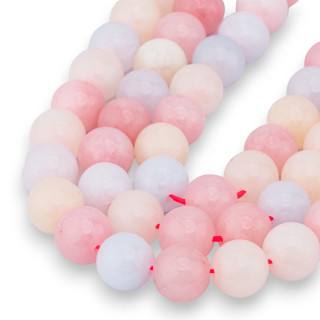 Jade Multicolor Morganite Clear Round Smooth 12mm