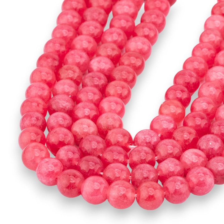 Rhodochrosite Jade Clair Rond Lisse 10mm