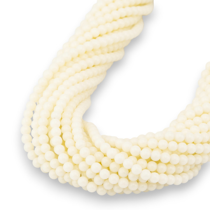 Ivory Colored Paste Smooth Round 03mm