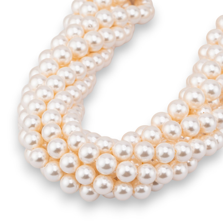 Majorca Pearls White Warm Tone Round Smooth 06mm