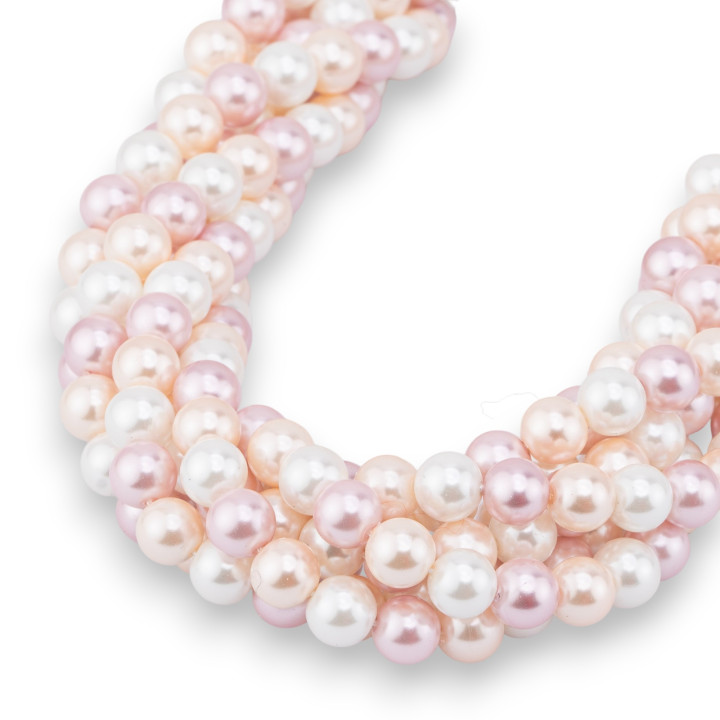 Mallorca Beads with Smooth Round Glass Core 06mm Multicolor MOD4