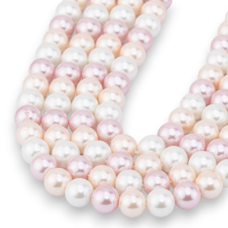 Mallorca Beads with Smooth Round Glass Core 08mm Multicolor MOD4