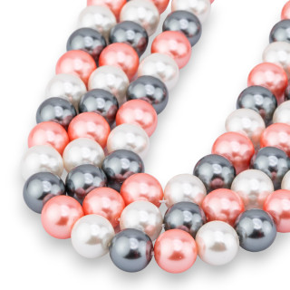Mallorca Beads with Smooth Round Glass Core 10mm Multicolor MOD2
