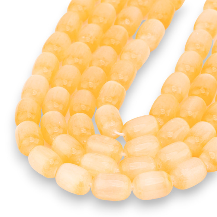 Selenite Barilotto Liscio 8x12mm Arancio