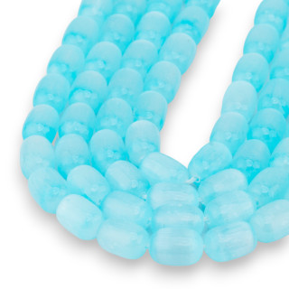 Sélénite Corps Lisse 8x12mm Bleu Clair