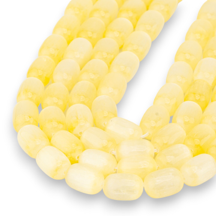 Baril Lisse Sélénite 8x12mm Jaune