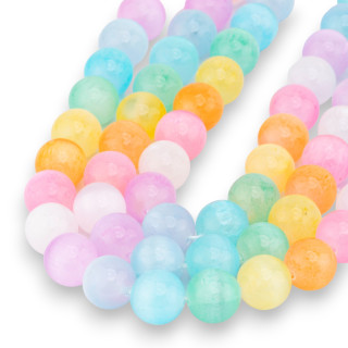 Sélénite Ronde Lisse 10mm Multicolore