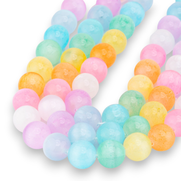 Selenite Round Smooth 10mm Multicolor