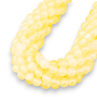 Sélénite Ronde Lisse 6mm Jaune
