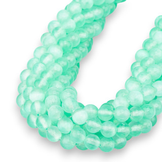 Selenite Tondo Liscio 6mm Verde Chiaro