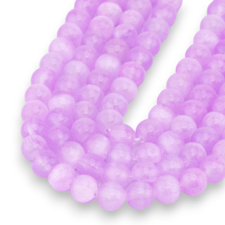 Selenite Round Smooth 8mm Lilac