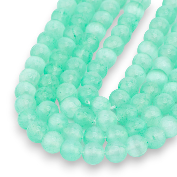 Selenite Round Smooth 8mm Light Green