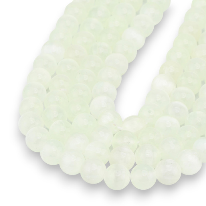 Σελενίτης Στρογγυλός Λείος 8mm Lime Green