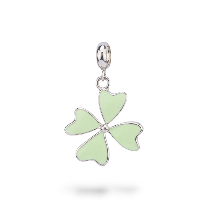Enamelled 925 Silver Charm Pendants Flora Collection 1 pc