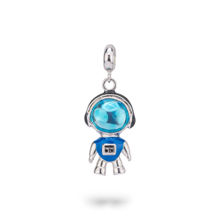 Μενταγιόν Γούρι Ασήμι 925 Εμαγιέ Flora Collection 1 τεμ