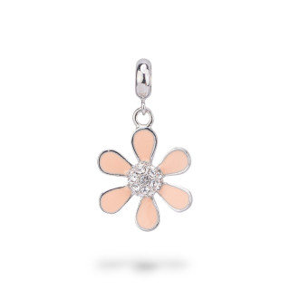 Enamelled 925 Silver Charm Pendants Flora Collection 1 pc