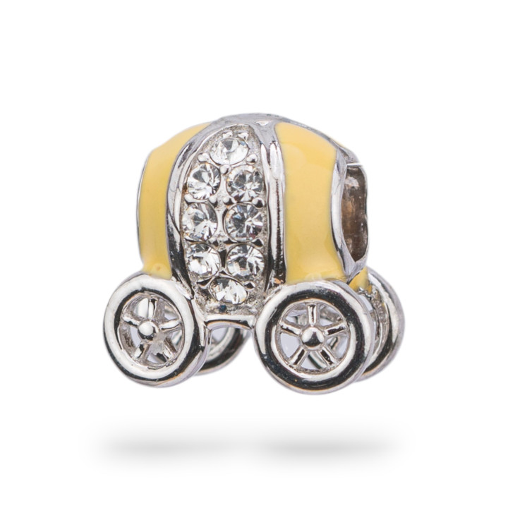 Emaillierte 925er Silber Charm-Anhänger Flora Collection 1 Stk