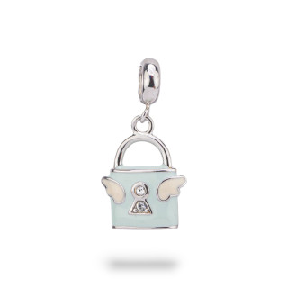 Emaillierte 925er Silber Charm-Anhänger Flora Collection 1 Stk