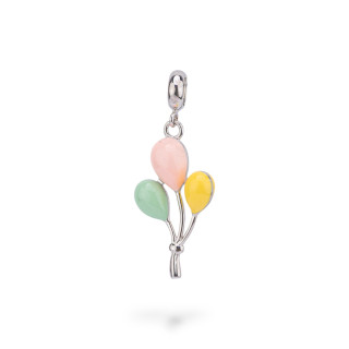 Pendentifs Charms en Argent 925 émaillé Collection Flora 2 pcs