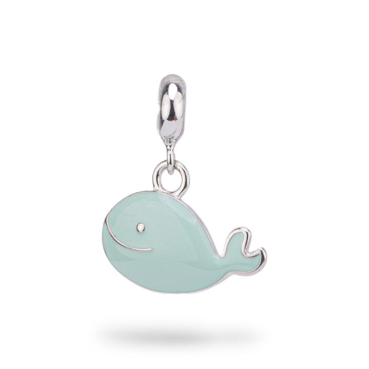 Enamelled 925 Silver Charms Pendants Flora Collection 2 pcs