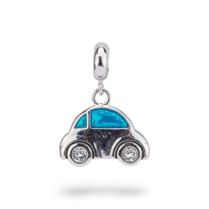 Emaillierte 925 Silber Charms Anhänger Flora Collection 2 Stk