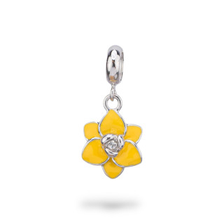 Emaillierte 925 Silber Charms Anhänger Flora Collection 2 Stk