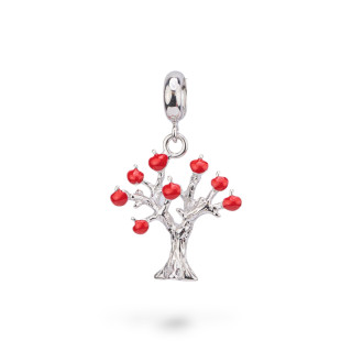Emaillierte 925 Silber Charms Anhänger Flora Collection 2 Stk