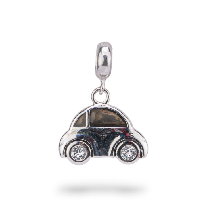 Emaillierte 925 Silber Charms Anhänger Flora Collection 2 Stk