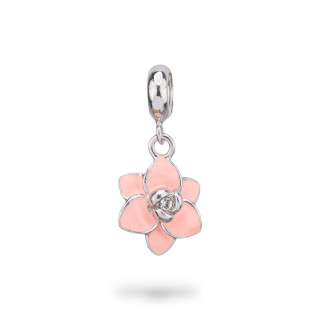 Enamelled 925 Silver Charms Pendants Flora Collection 2 pcs
