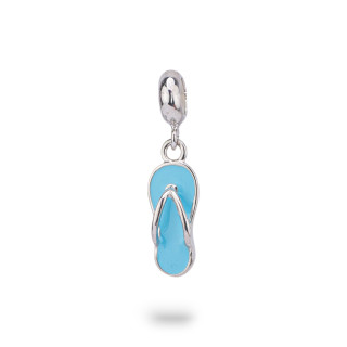 Enamelled 925 Silver Charms Pendants Flora Collection 3 pcs