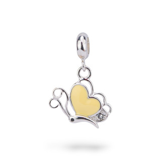 Emaillierte 925 Silber Charms Anhänger Flora Collection 3 Stk