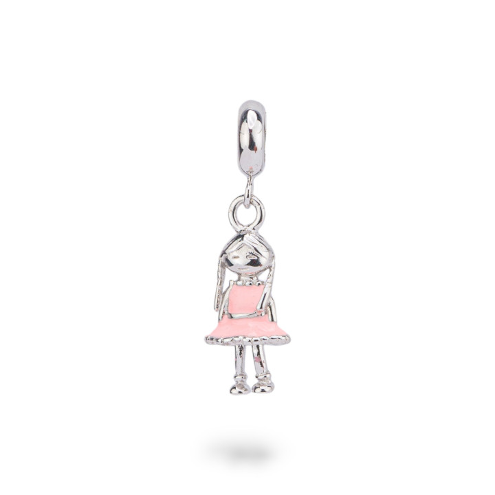 Pendentifs Charms Argent 925 émaillé Collection Flora 3 pcs