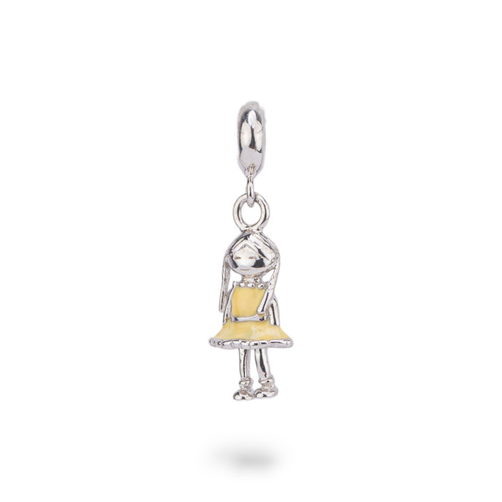 Pendentifs Charms Argent 925 émaillé Collection Flora 3 pcs