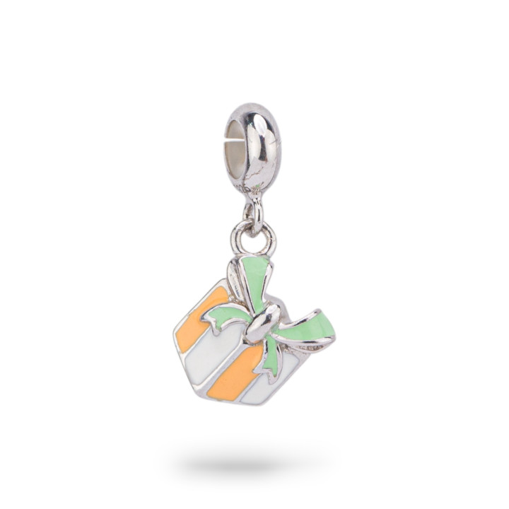 Enamelled 925 Silver Charms Pendants Flora Collection 3 pcs