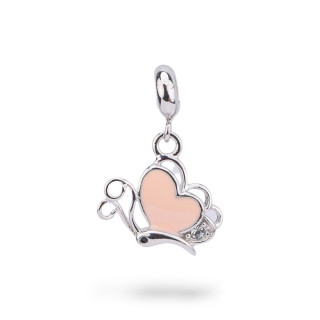 Emaillierte 925 Silber Charms Anhänger Flora Collection 3 Stk