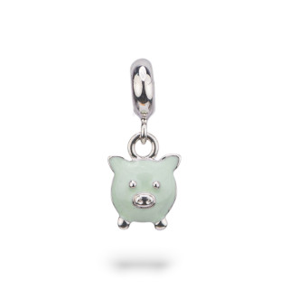 Pendentifs Charms Argent 925 émaillé Collection Flora 4 pcs