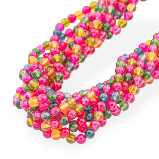 Glatter runder turmalinierter Bergkristall 04 mm