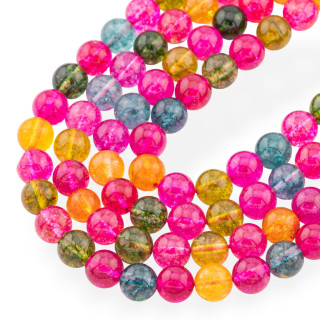 Smooth Round Tourmalinated Rock Crystal 08mm