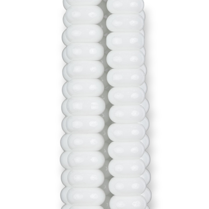 Agate Blanche Rondelle Lisse 11x05mm