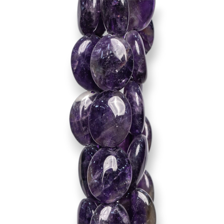 Amatista Lisa Plana Ovalada 10x14mm Cruda