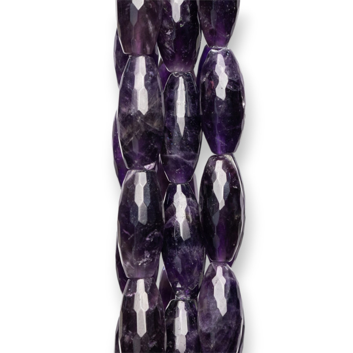 Amethyst Rice Faceted 08x20mm
