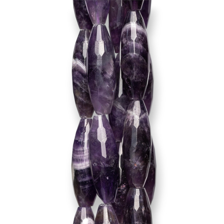 Amethyst Rice Faceted 10x30mm