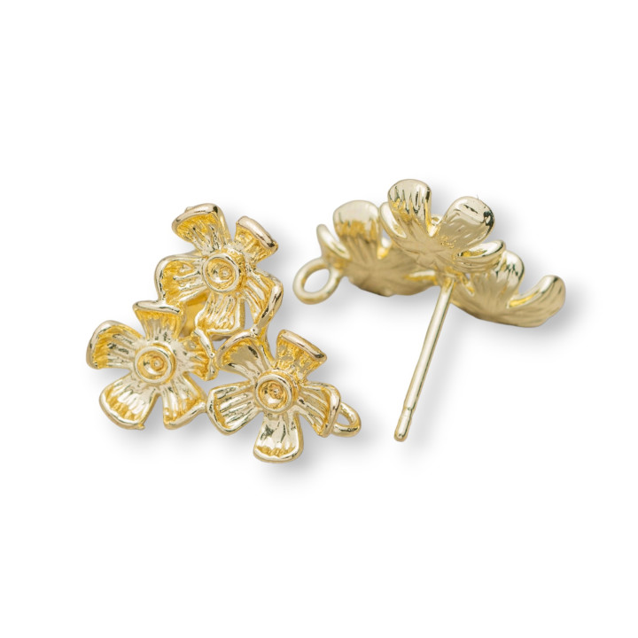 Bronze Stud Earring Bases 17x18mm 10 Pairs