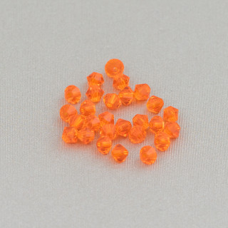 Swarovski-Kristalle Doppelkegel 03 mm Marke Preciosa - 100 Stück - Orange