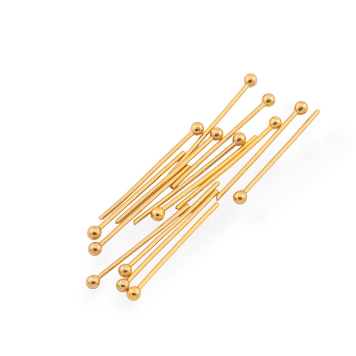 Clous Acier Tête Ronde 0.7x20mm 45gr Plaqué Or