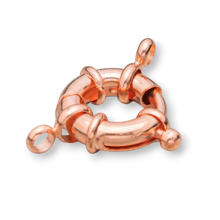 Nickelfree Round Brass Clasp 09mm 60pcs Dark Rose Gold