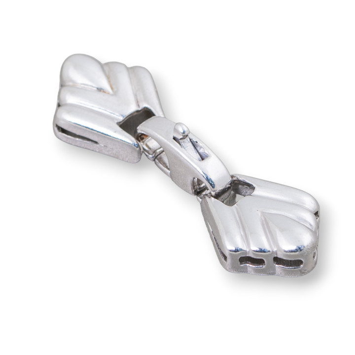 925 Silver Fancy Multistrand Lobster Clasps 14.5x45mm 1pc Rhodium Plated